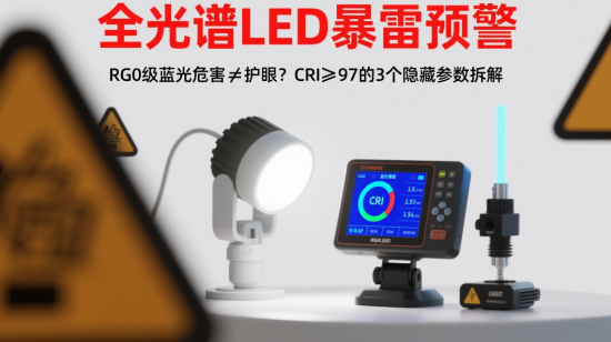 全光譜LED暴雷預(yù)警：RG0級藍光危害≠護眼?CRI≥97的3個隱藏參數(shù)拆解